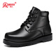 強人3515軍迷靴男側拉鏈羊毛保暖馬丁靴子冬季戶(hù)外耐磨男靴 黑色 40