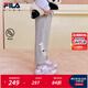 FILA【抗菌】斐樂(lè )兒童童裝褲子2025年秋季新款男女童休閑針織長(cháng)褲 中色花灰-MG 130