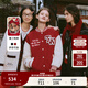 Teenie Weenie小熊春季學(xué)院風(fēng)休閑紅色棒球服保暖棉服棉襖外套女裝 紅色 M (165)