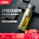 膳魔師（THERMOS）雙層玻璃杯男女茶水分離杯水杯車(chē)載便攜泡茶杯生日禮物TCGE-400 灰色 400ml