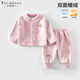 多嘻?？▼雰阂路锒Ｅ馓壮蓖煮w套裝男女寶寶冬裝 小花【粉】 100