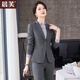 晨芙商務(wù)小西裝外套女氣質(zhì)職業(yè)套裝白領(lǐng)西服通勤OL前臺經(jīng)理正裝工作服 灰色西裝+西褲 L 建議100-110斤