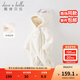 戴維貝拉（DAVE＆BELLA）嬰兒連體衣女寶寶滿(mǎn)月服幼童衣服保暖冬裝小童爬服新生兒外出服 米白 80cm （建議身高73-80cm）