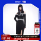 ONLYNBA聯(lián)名款開叉修身套裝針織連衣裙女|123146005 H1Z 黑色BLACK M (165) 84A