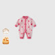JELLYBABY【小香風(fēng)滿(mǎn)印長(cháng)袖連體衣】25新品女童冬款發(fā)熱毛織爬服親膚嬰童