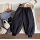 米奇丁當（MIQIDIDA）兒童蠶絲棉褲2025冬季一條過(guò)冬三層夾棉加厚保暖防風(fēng)男女童外穿褲 黑色棉褲 100