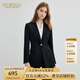 Scofield長(cháng)袖率性一?？畚餮b時(shí)尚通勤收腰外套秋季新款 黑色（西裝） M 165