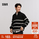 森馬（Semir）森柔|毛衫男冬季含羊毛針織衫半開(kāi)襟毛衣情侶內搭101724107206
