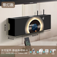 免打孔wifi路由器收納盒上墻唱片電線(xiàn)插座遮擋裝飾柜機頂盒置物架 帶燈款（省空間+不擋信號）-歲月留聲 60*12*20cm