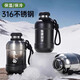 Tmirui大容量運動(dòng)保溫杯男女高顏值2025戶(hù)外水杯子便攜騎行徒步登山水壺 極光黑680ML【免費刻字/定制logo/升級316】