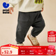 迷你巴拉【保暖抑菌】男女童長(cháng)褲加絨褲子冬新款 鐵灰20603 【蓄熱一體絨】 90