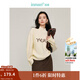 茵曼（INMAN）半高領(lǐng)毛衣2025春秋季女裝新款開(kāi)叉長(cháng)袖套頭打底衫針織衫 米白色 M