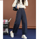 TERRE BLEUE時(shí)尚簡(jiǎn)約闊腿褲女2025春秋季新款直筒休閑褲女韓版寬松顯瘦長(cháng)褲