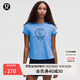 lululemon丨Crewneck 女士網(wǎng)球圓領(lǐng)短袖 T 恤 *圖案款 LW3JR4S 泳池派對藍/恣意藍 S