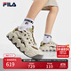 FILA 斐樂(lè )官方男鞋CROISSANT摩登運動(dòng)鞋2025冬季新款可頌鞋休閑鞋 香檳棕/燕麥棕-PO 41