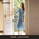 珂萊蒂爾【桑蠶絲】商場(chǎng)同款25年秋季新款優(yōu)雅真絲連衣裙 淺群青色 L