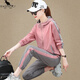 袋鼠（DAISHU）運動(dòng)套裝女春夏秋季女士大碼寬松防曬衣休閑跑步服薄款冰絲外套女 8366款#粉色 L(適合96斤-105斤