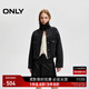 ONLY秋季復古帥氣毛絨拼接領(lǐng)口保暖牛仔外套女|124354012 J09 深牛仔灰色 常規 L (170) 88A