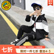 G.duck小黃鴨童裝男童套裝春秋裝兒童衣服中大童洋氣拼色男孩運動(dòng)兩件套 白色 120 建議110-120cm6-7歲