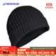 迪卡儂秋冬保暖純羊毛帽子秋冬護耳月子帽針織毛線(xiàn)帽黑色均碼 4717206