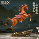 銅之父【傳世戰馬】黃銅馬擺件客廳中式玄關(guān)裝飾辦公室馬到成功擺件 傳世戰馬（小號赤驥馬）