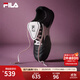 FILA 斐樂(lè )官方女鞋薄底復古老爹鞋2025春新款水舞鞋休閑運動(dòng)鞋德訓鞋 黑/標準白-BC（偏小拍大一碼） 36.5