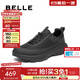 百麗（Belle）厚底增高健步鞋男2025新款冬商場(chǎng)同款戶(hù)外休閑運動(dòng)鞋8WT01DM5 黑色 41 (255mm)
