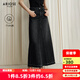 艾諾絲雅詩(shī)【商場(chǎng)同款】2025秋季新品通勤百搭中長(cháng)款牛仔A字半身裙40713518 黑灰色 XL