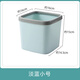 捷潔桌面方形小垃圾桶塑料辦公室無(wú)蓋分類(lèi)垃圾盒帶壓圈迷你客廳廢紙簍 淡藍小號
