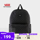 VANS范斯官方 情侶背包雙肩包黑灰棋盤(pán)格帥氣拼色書(shū)包 黑色/炭灰色 均碼