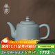 青澹汝窯茶具茶壺家用功夫景德鎮青瓷冰裂釉汝窯手工陶瓷中式悟靜壺
