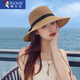 啄木鳥(niǎo)拉菲草帽女遮陽(yáng)防曬帽海邊太陽(yáng)帽子女款2024新款夏季防紫外漁夫帽 卡其色 飄帶款 【可調節】 均碼【收藏加購優(yōu)先發(fā)貨】