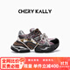 CHERY KALLY透氣厚底老爹鞋女2025春夏新款時(shí)尚增高休閑鞋子百搭舒適運動(dòng)鞋 幽紫墨 37