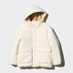 優(yōu)衣庫童裝男童女童高性能復合連帽外套/保暖厚衣服473309 01 乳白色 130
