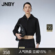 JNBY/江南布衣春秋衛衣純色九分袖通勤風(fēng)簡(jiǎn)約休閑連帽開(kāi)襟5O1411200 001/本黑 S