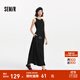森馬連衣裙女高腰拼接背心裙百搭2025夏新款優(yōu)雅圓領(lǐng)長(cháng)裙通勤chic 黑色90001 M