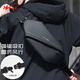 雙星機能胸包斜挎包男士磁吸扣單肩包大容量潮流騎行運動(dòng)斜跨背包 黑色【加強版】