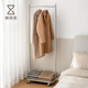 懶角落不銹鋼落地衣帽架臥室掛衣服架陽(yáng)臺新款客廳收納可移動(dòng)晾曬架60cm