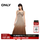 ONLY秋季漸變水洗方領(lǐng)中長(cháng)款吊帶牛仔連衣裙女|124142019 E09 利口褐色 165/84A/M