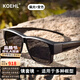 KOEHL近視墨鏡套鏡大框日夜兩用開(kāi)車(chē)偏光鏡變色太陽(yáng)鏡男士防眩光紫外線(xiàn) 黑框-偏光變色片-日夜兩用
