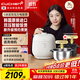 酷晨（CUCHEN）韓國原裝進(jìn)口0涂層電飯煲不銹鋼3升家用3-4人IH加熱立體電飯鍋電壓力鍋雙壓11分鐘快煮Brain聰明煲