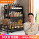 佳幫手廚房用具置物架調料架臺面多功能收納儲物架三層40cm帶砧板架筷筒