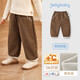 JELLYBABY【7A抗菌】女童褲子女寶寶法式花邊小童休閑加絨秋裝兒童秋冬長(cháng)褲