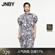 江南布衣（JNBY）秋冬新品連衣裙中式苗紋印花菱形紋碎花圖案棉質(zhì)寬松5O7G1594H 098/黑灰系組合 L