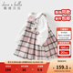 戴維貝拉（DAVE＆BELLA）秋裝新款純棉兒童連衣裙女童格子裙學(xué)院風(fēng)女寶寶裙子小童公主裙 粉灰格【現貨】 120 cm（建議身高110-120cm）