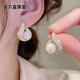 法式復古珍珠水滴耳環(huán)女感輕奢耳墜滿(mǎn)鉆人魚(yú)姬時(shí)尚耳飾耳釘 圖片款