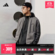 adidas經(jīng)典休閑三條紋長(cháng)袖套裝男女秋季阿迪達斯官方輕運動(dòng)   深灰（推薦選大一碼）   L