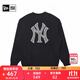 NEW ERA 紐亦華加絨衛衣男女同款MLB立體膠印NY寬松套頭衫 13338671-黑色 2XL