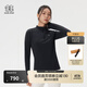 KOLON SPORT/可隆戶(hù)外休閑衣 女子防曬UPF50+接觸涼感微拉絨長(cháng)袖T恤 LKZT5AN054-BK 黑色 M 165/88A