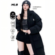 MLB男女情侶基礎百搭長(cháng)款防潑水羽絨服3ADJB2356-50BKS 黑色 M